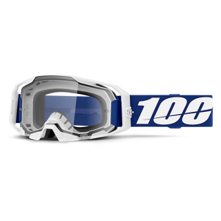 Lunettes 100% armatic bleu/blanc | Oxmoto