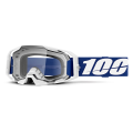 Lunettes 100% armatic bleu/blanc | Oxmoto