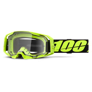 Lunettes 100% armatic jaune fluo | Oxmoto