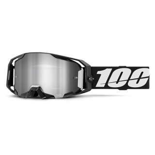 Lunettes 100% armatic noir/blanc - iridium argent | Oxmoto