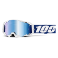 Lunettes 100% armatic bleu/blanc - iridium bleu | Oxmoto