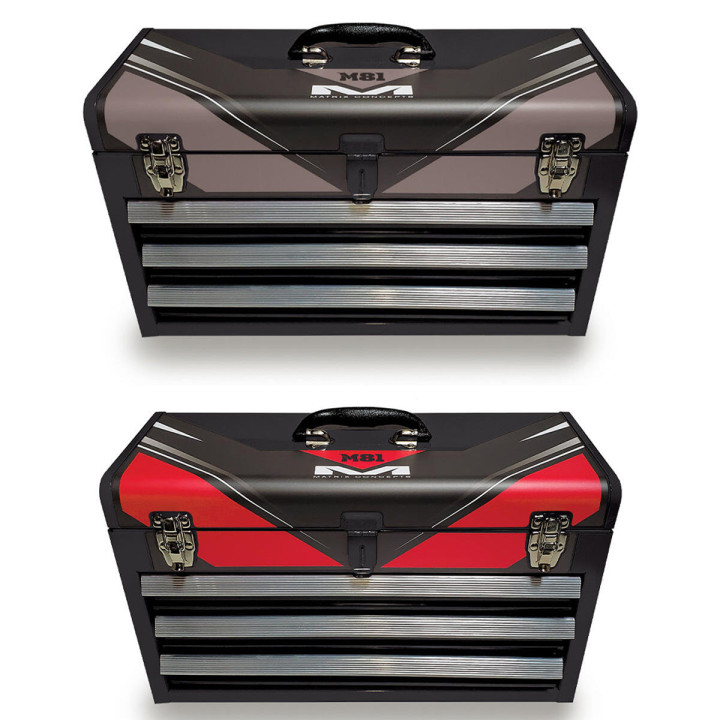 Caisse à outils Matrix m81 factory rouge | Oxmoto