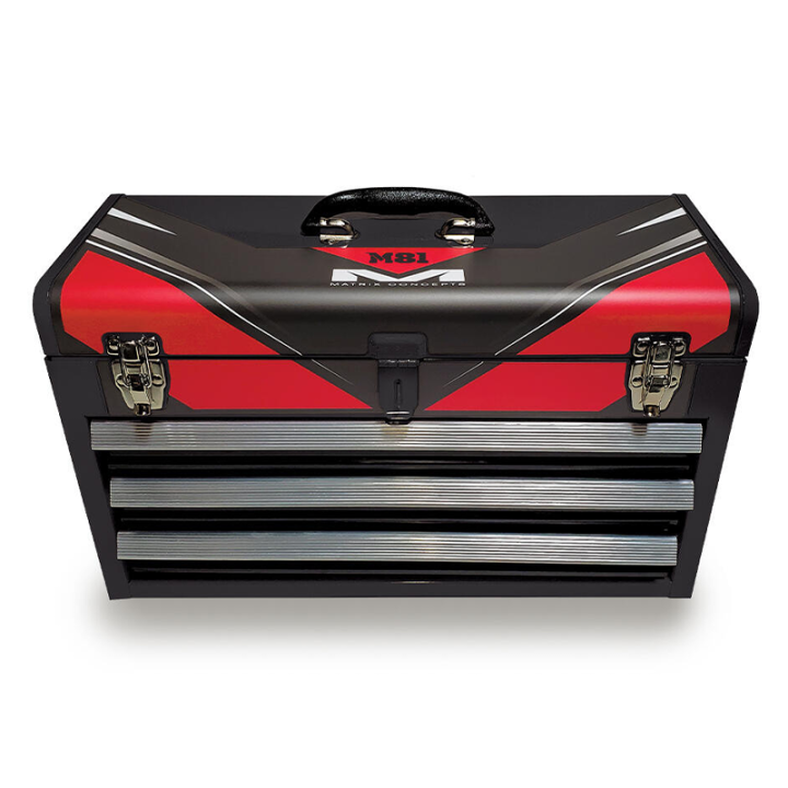 Caisse à outils Matrix m81 factory rouge | Oxmoto