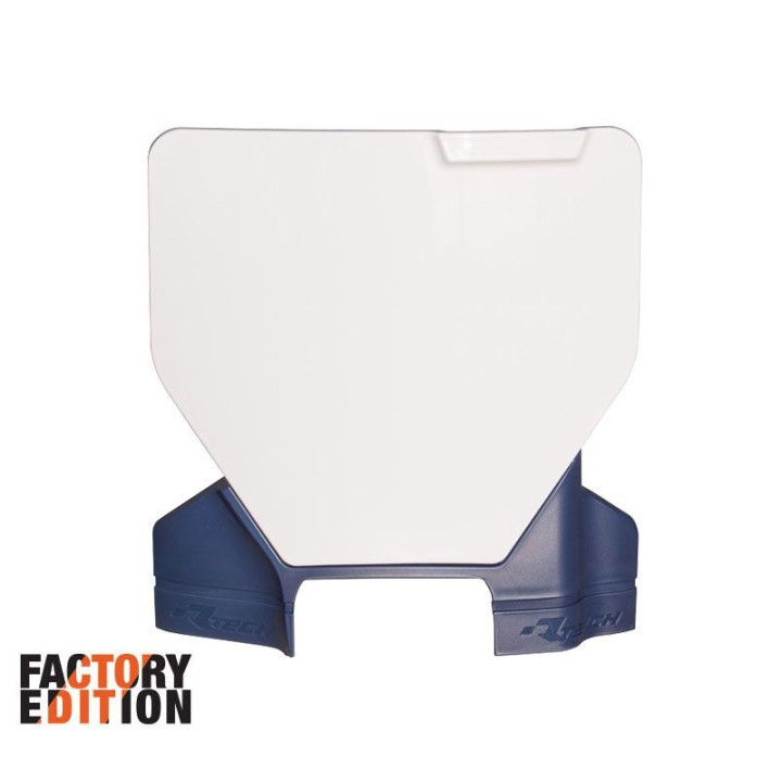 Plaque avant Racetech factory edition Husqvarna blanc/bleu