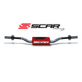 Guidon Scar o² high ø28,6mm rouge | Oxmoto
