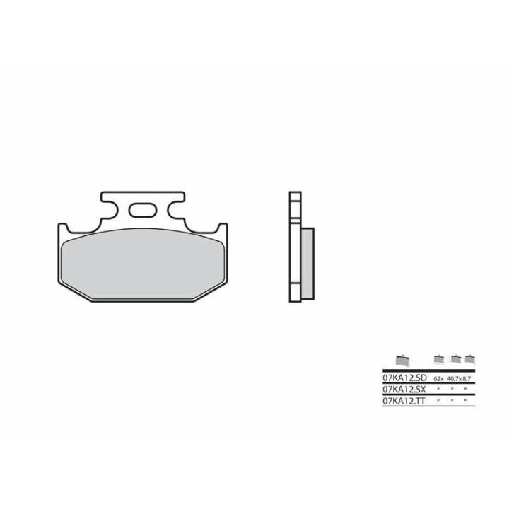 Plaquettes de frein Brembo Off-Road métal fritté - 07KA12SX