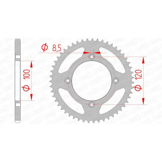 Couronne AFAM acier 420 60D Beta 50 rr | Oxmoto
