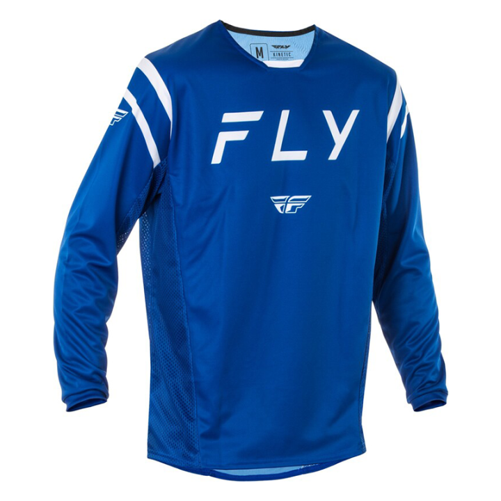 Maillot FLY RACING Kinetic Center - Navy/blanc | Oxmoto
