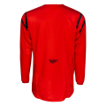 Maillot FLY RACING Kinetic Center - rouge/noir | Oxmoto