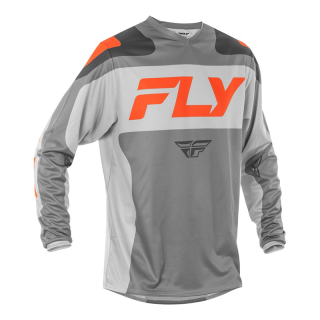 Maillot FLY racing f-16 - gris/orange 2025 | Oxmoto