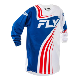 Maillot enfant FLY racing f-16 - rouge/blanc/bleu 2025