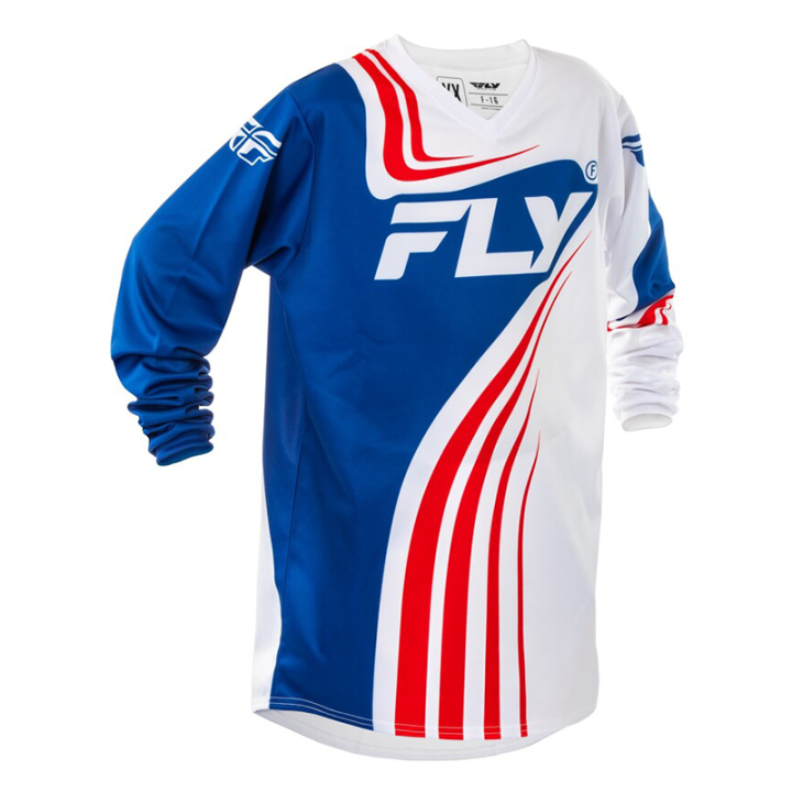 Maillot enfant FLY racing f-16 - rouge/blanc/bleu 2025