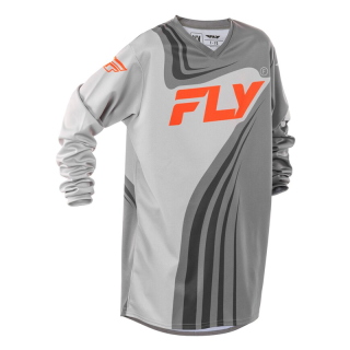 Maillot enfant FLY racing f-16 - gris/orange 2025 | Oxmoto