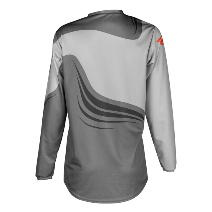 Maillot enfant FLY racing f-16 - gris/orange 2025 | Oxmoto
