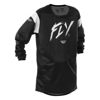 Maillot enfant FLY RACING Kinetic Stoke - noir/blanc