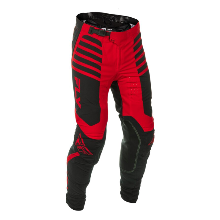 Pantalon FLY racing lite - noir/rouge 2025 | Oxmoto