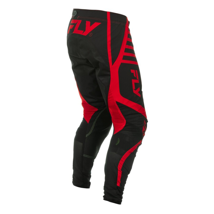 Pantalon FLY racing lite - noir/rouge 2025 | Oxmoto