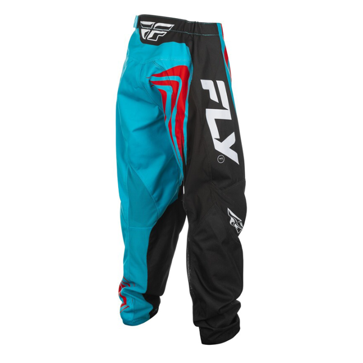 Pantalon enfant FLY RACING F-16 - Cyan/noir/rouge | Oxmoto