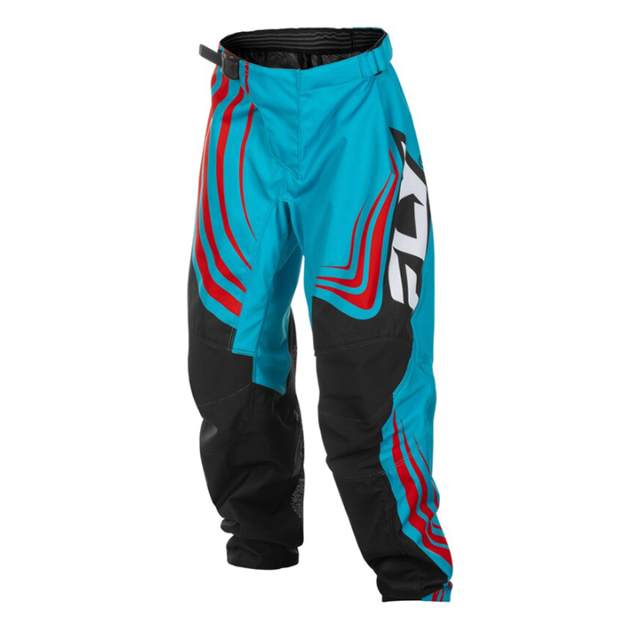 Pantalon enfant FLY RACING F-16 - Cyan/noir/rouge | Oxmoto