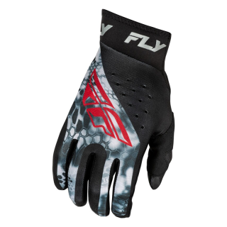 Gants FLY RACING Pro Lite Kryptek - noir/rouge/gris | Oxmoto