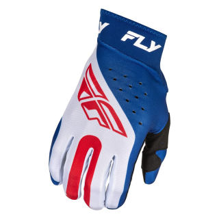 Gants FLY racing pro lite - rouge/blanc/bleu 2025 | Oxmoto