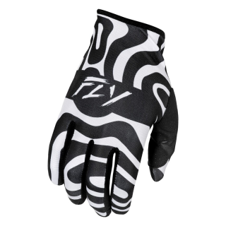 Gants FLY racing lite l.e. abyss - blanc/noir 2025 | Oxmoto