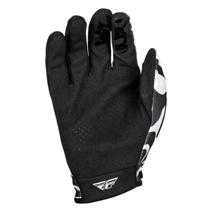 Gants FLY racing lite l.e. abyss - blanc/noir 2025 | Oxmoto