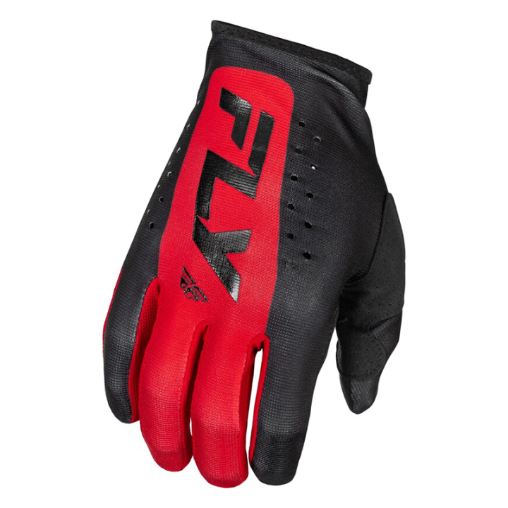 Gants FLY RACING Lite - noir/rouge | Oxmoto