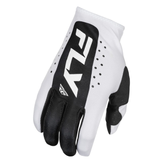 Gants FLY RACING Lite - blanc/noir | Oxmoto