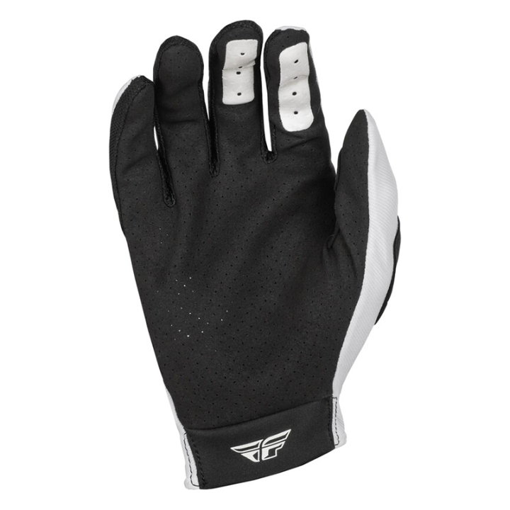 Gants FLY RACING Lite - blanc/noir | Oxmoto
