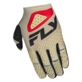 Gants FLY RACING Kinetic SYM - gris clair/rouge/noir