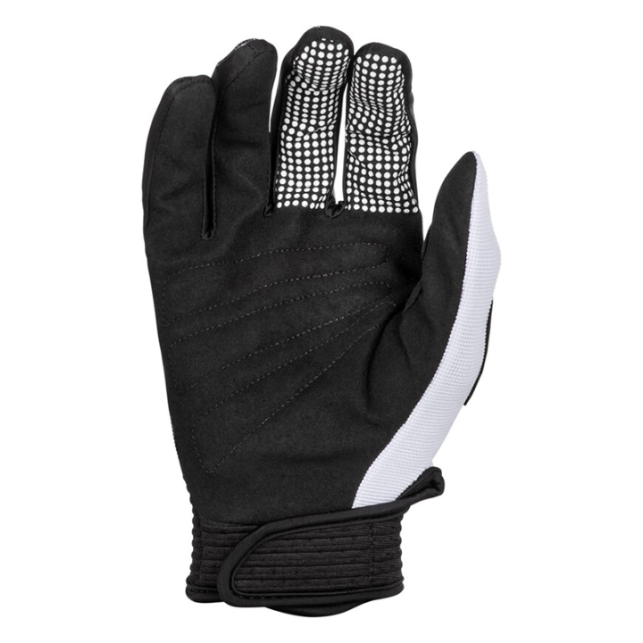 Gants FLY racing f-16 - noir/blanc 2025 | Oxmoto