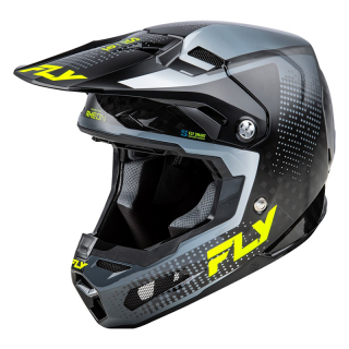 Casque FLY RACING Formula S Carbon Protocol - noir carbone/gris/Hi-Vis