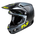 Casque FLY RACING Formula S Carbon Protocol - noir carbone/gris/Hi-Vis
