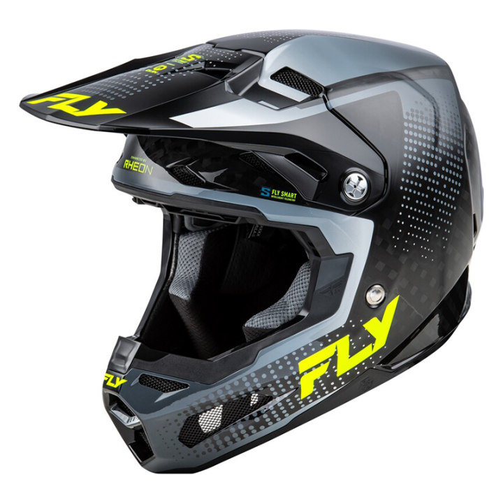 Casque FLY RACING Formula S Carbon Protocol - noir carbone/gris/Hi-Vis