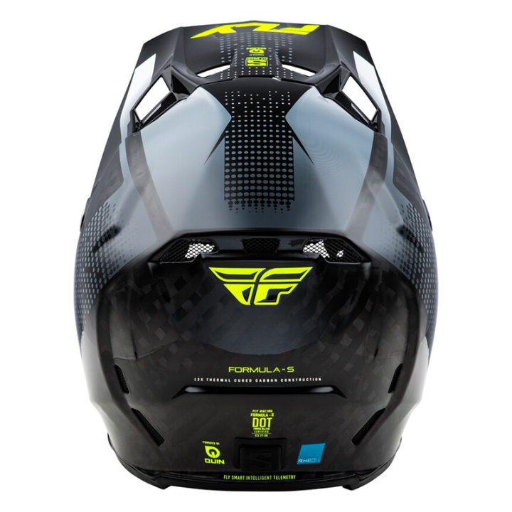 Casque FLY RACING Formula S Carbon Protocol - noir carbone/gris/Hi-Vis