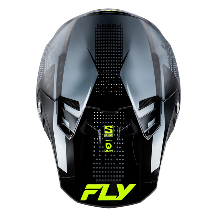 Casque FLY RACING Formula S Carbon Protocol - noir carbone/gris/Hi-Vis