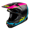 Casque FLY RACING Formula CC L.E. Underglow - gris/rose/bleu