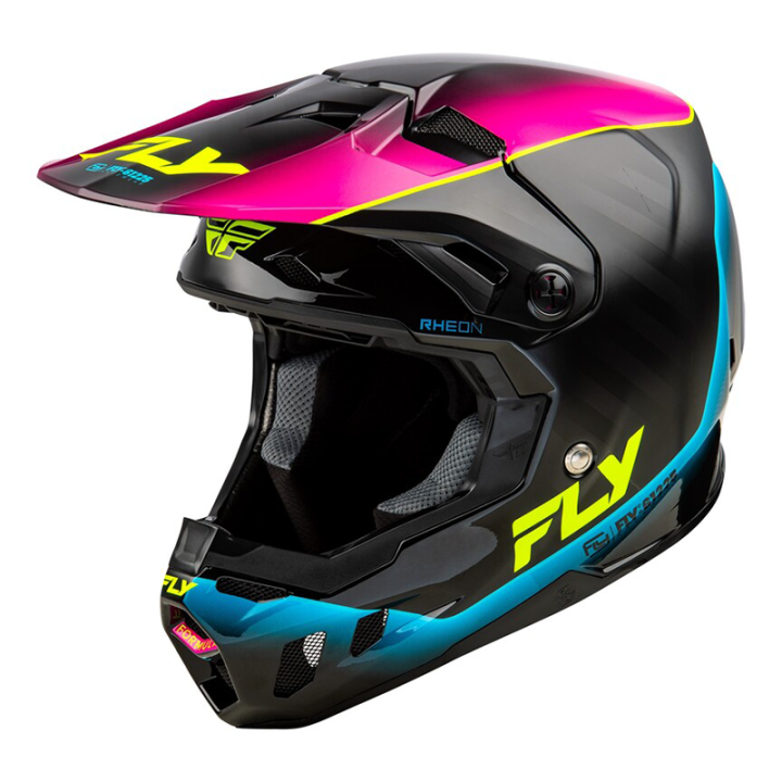 Casque FLY RACING Formula CC L.E. Underglow - gris/rose/bleu