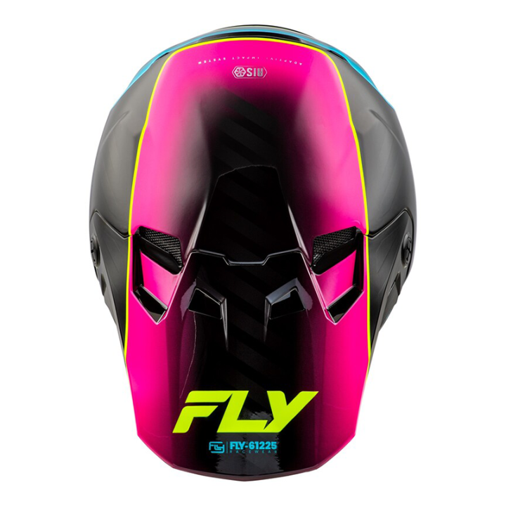 Casque FLY RACING Formula CC L.E. Underglow - gris/rose/bleu