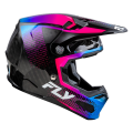 Casque FLY RACING Formula S Carbon Protocol - noir carbone/bleu/rose
