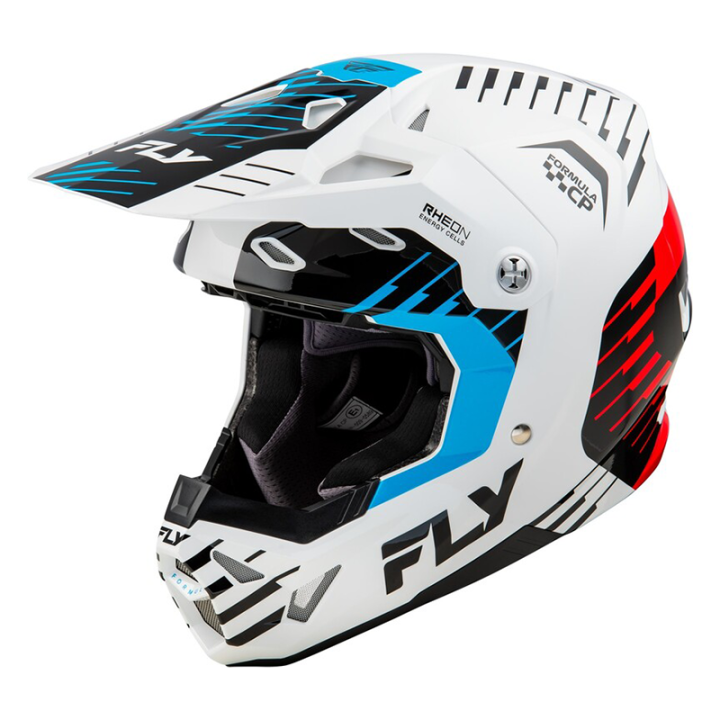 Casque FLY RACING Formula CP Slice - blanc/rouge/cyan