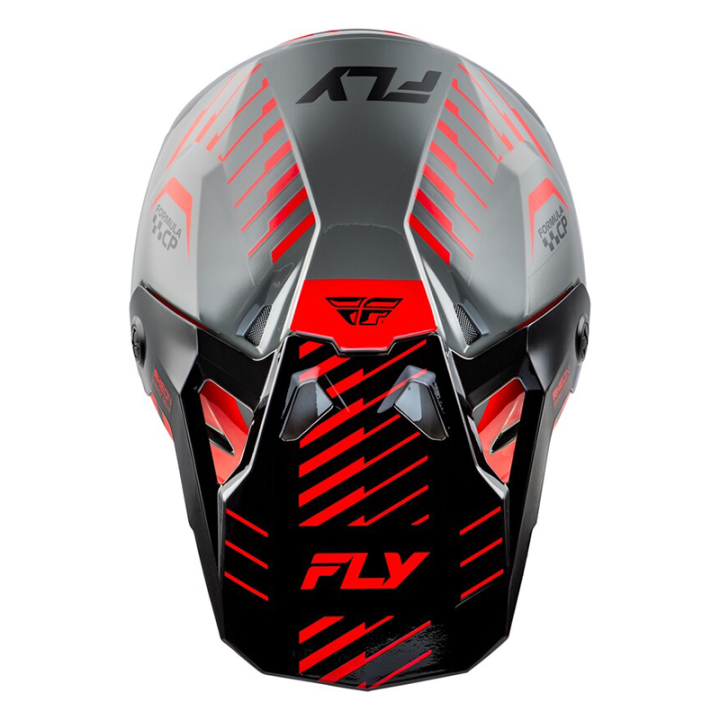 Casque FLY RACING Formula CP Slice - gris/rouge/noir