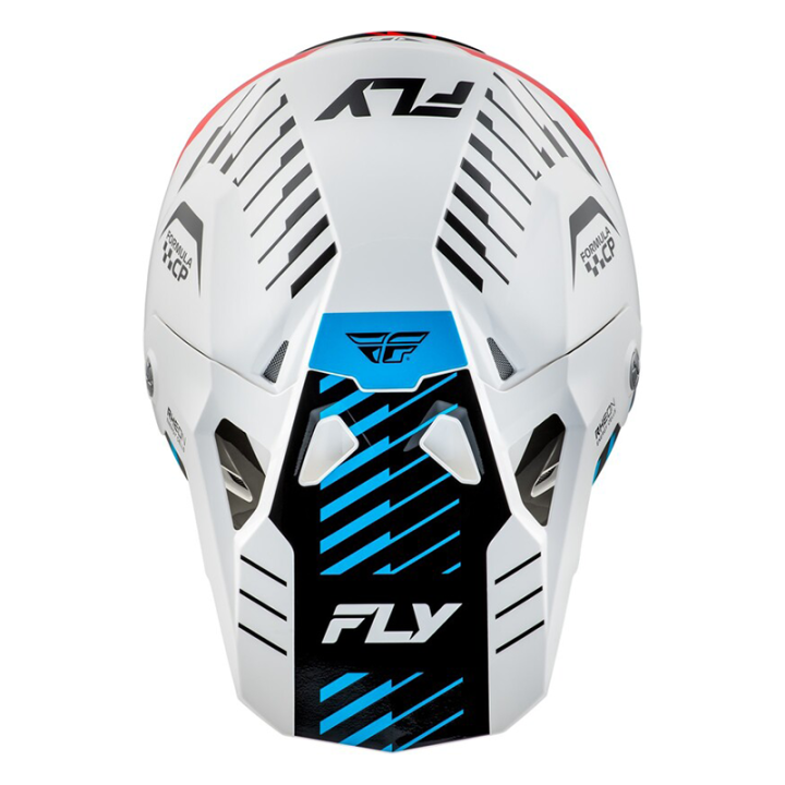 Casque FLY RACING Formula CP Slice - blanc/rouge/cyan