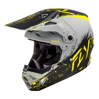Casque FLY RACING Formula CP Manic - gris mat/noir/jaune