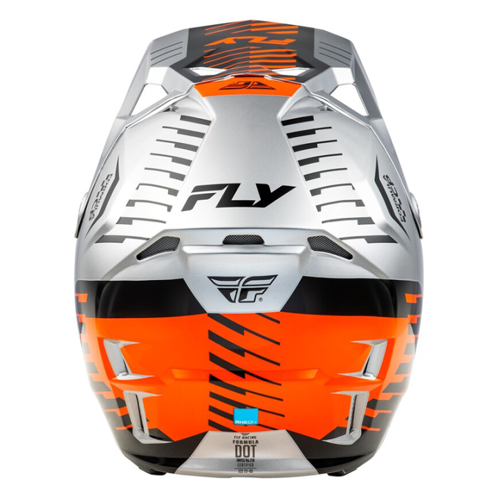 Casque FLY RACING Formula CP Slice - gris/orange/noir