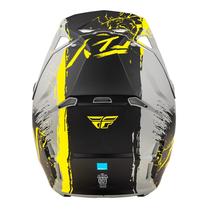 Casque FLY RACING Formula CP Manic - gris mat/noir/jaune
