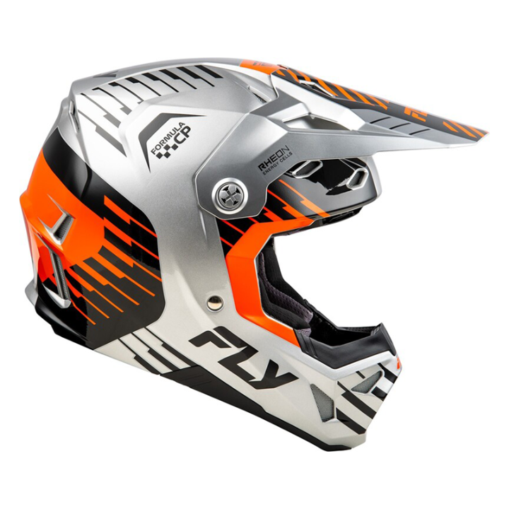Casque FLY RACING Formula CP Slice - gris/orange/noir