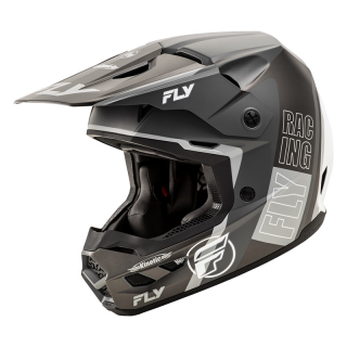 Casque FLY RACING Kinetic Rally - gris mat/noir/blanc