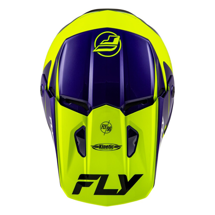 Casque FLY RACING Kinetic Rally - Hi-Vis/bleu/noir | Oxmoto